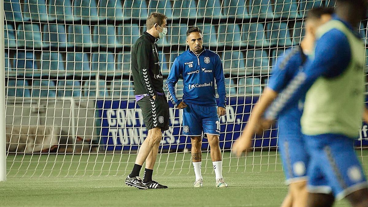 Ramis durante el primer entrenamiento de los blanquiazules.