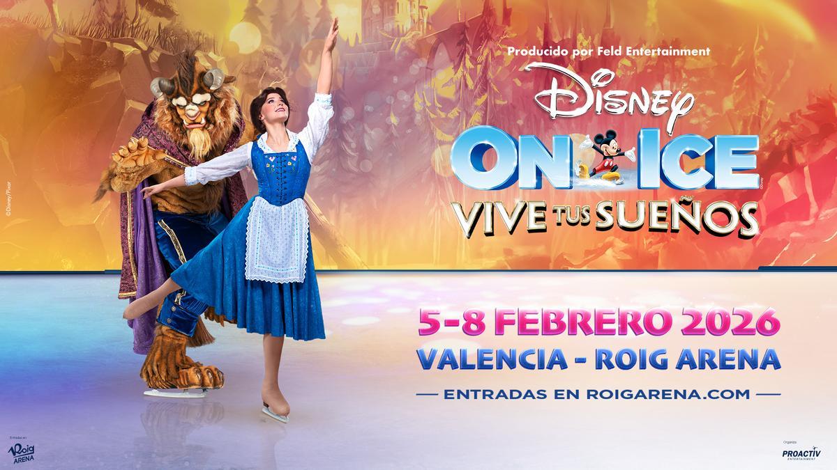 Cartel de 'Disney on Ice' en el Roig Arena