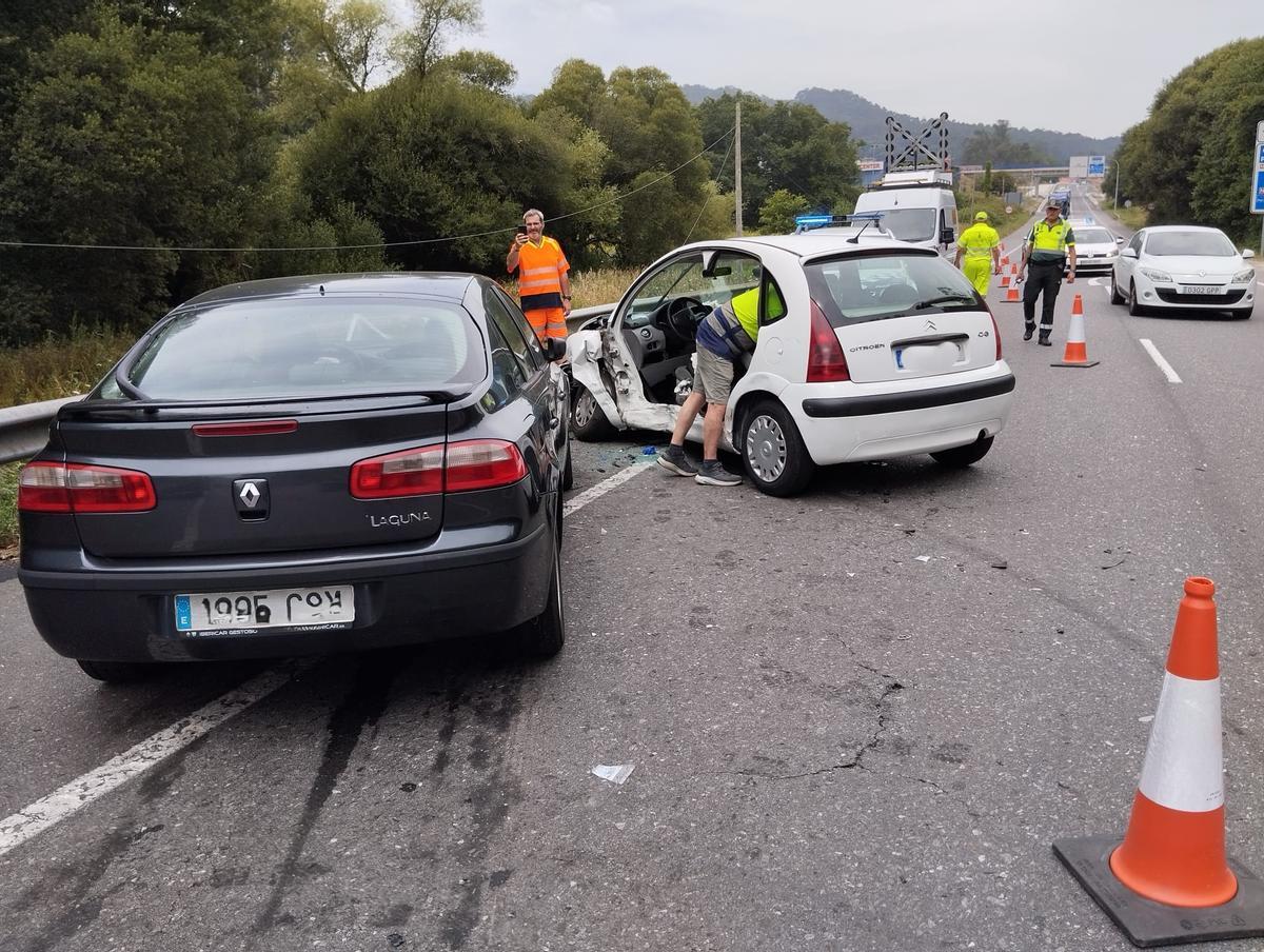 La colisión registrada en Vilaboa.