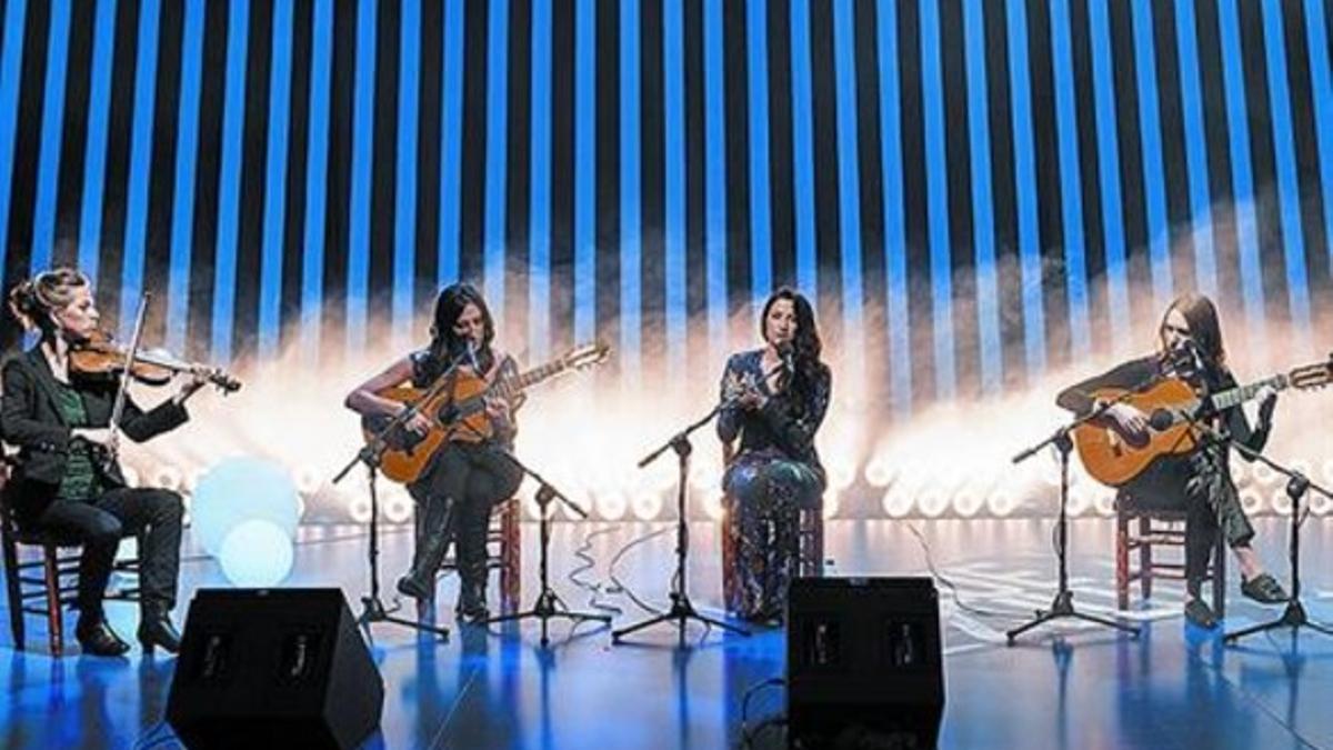 Un momento de la actuación del cuarteto Las Migas, que podrá verse en La 2 de TVE el próximo lunes.