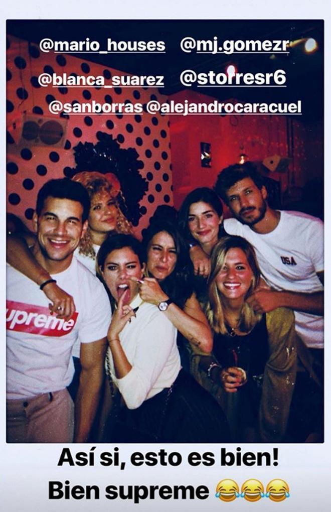 Blanca Suárez sale con el grupito de amigos de Mario Casas