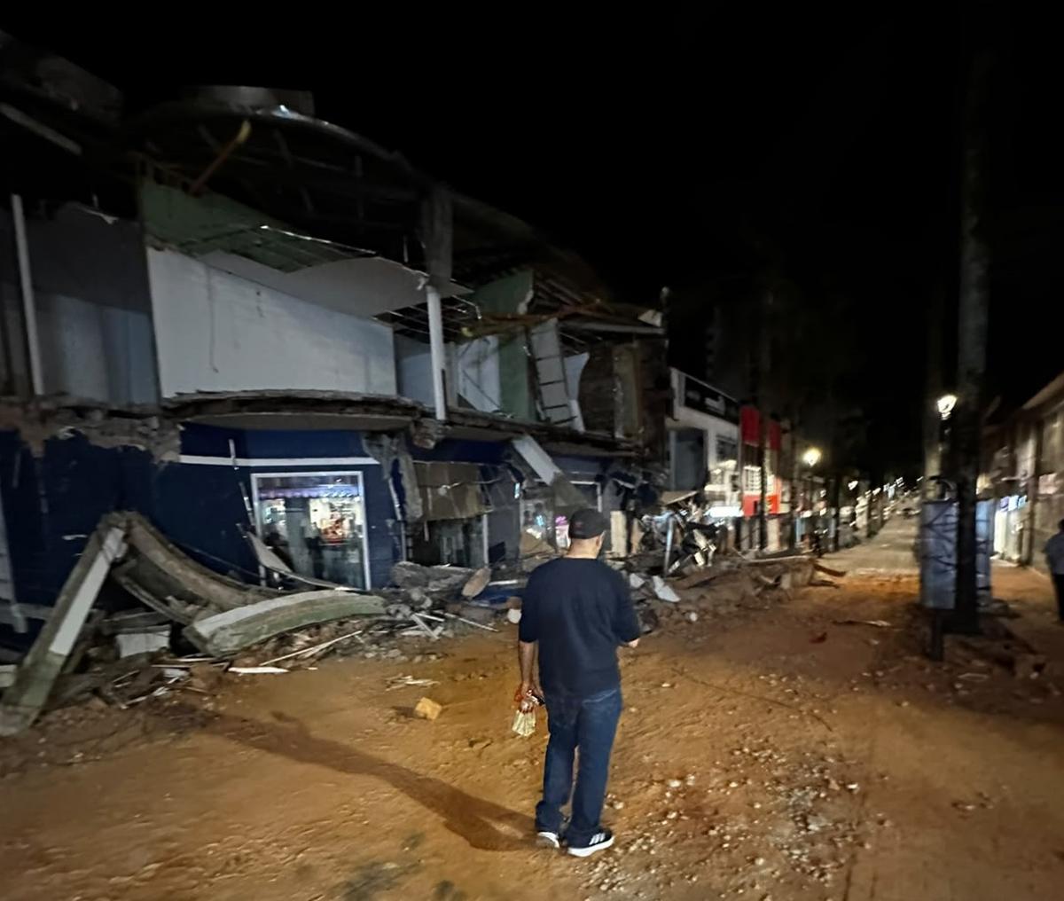 Una calle de Manizales, en una imagen captada por un empleado de La Luna de Valencia.