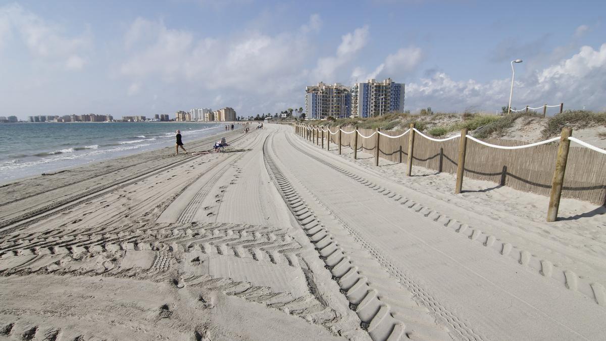 El Ministerio finaliza la restauración dunar en 33.000 m2 de La Manga del Mar Menor.