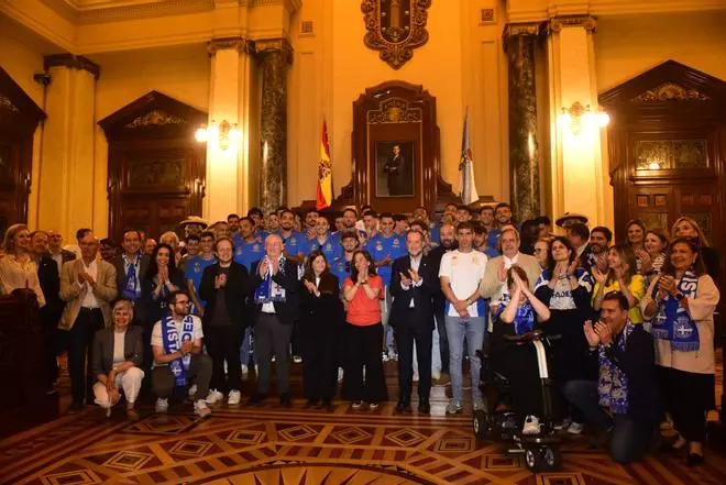 Recibimiento institucional al Deportivo en María Pita