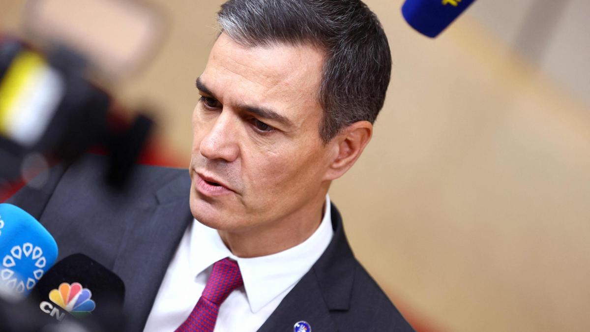 El presidente del Gobierno en funciones, Pedro Sánchez, este jueves a su llegada a la cumbre en Bruselas.