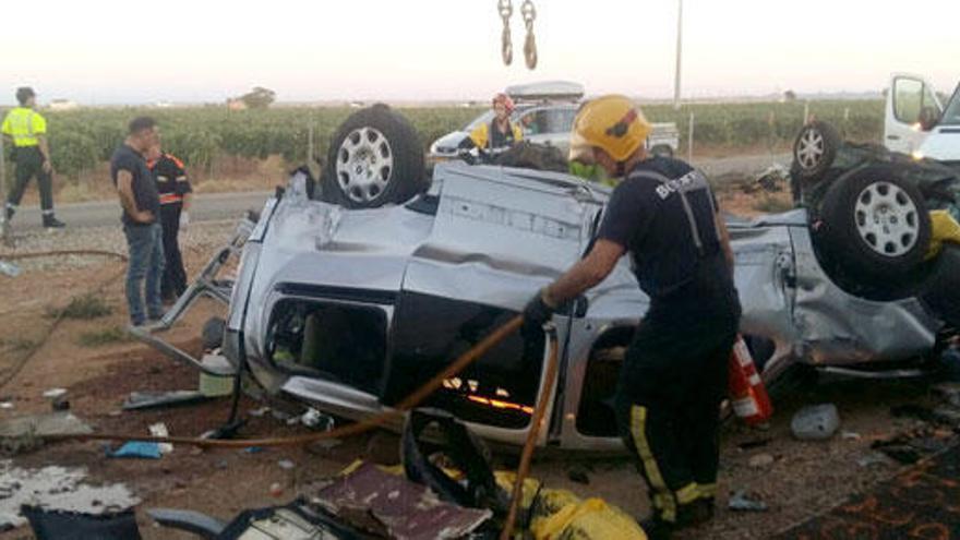 Imagen de un accidente de tráfico en Manzanares.