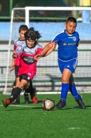 25-01-20  DEPORTES. CAMPOS DE FUTBOL DE LA ZONA DEPORTIVA DEL PARQUE SUR EN  MASPALOMAS. MASPALOMAS. SAN BARTOLOME DE TIRAJANA.  San Fernando de Maspalomas - Gariteño (Benjamines).  Fotos: Juan Castro.  | 25/01/2020 | Fotógrafo: Juan Carlos Castro