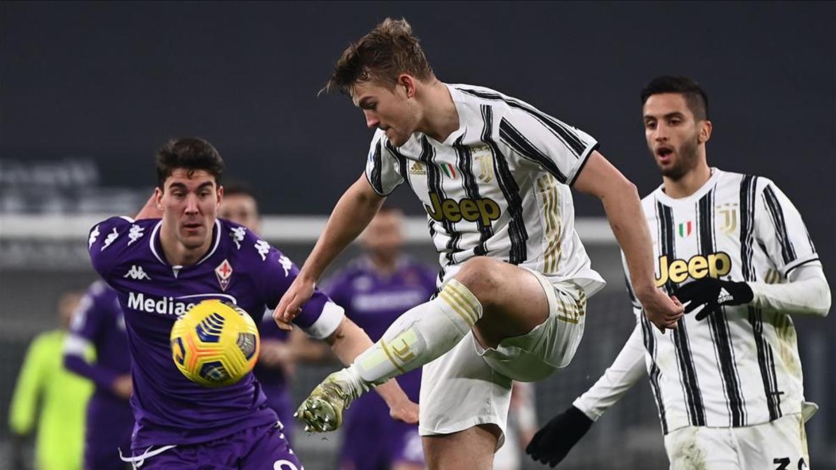 De Ligt durante un encuentro de la Serie A ante la Fiorentina