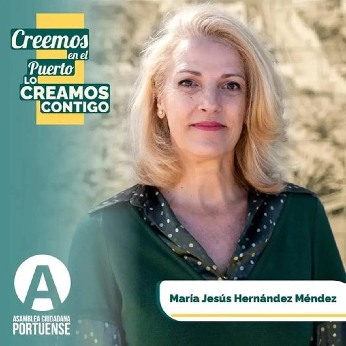 Un cartel electoral de María Jesús Hernández Méndez (ACP)