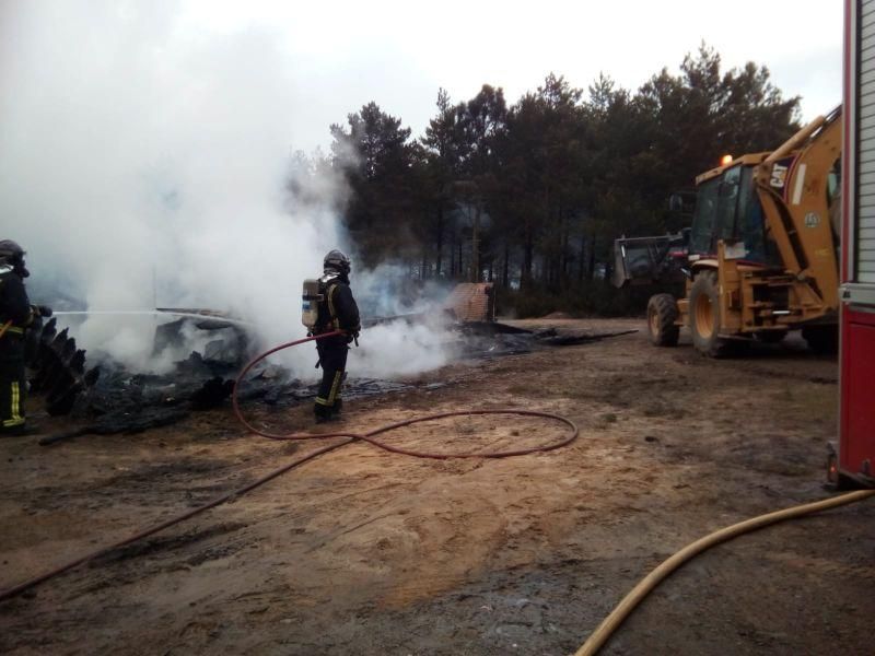 Incendio en el Centro del Lobo de Robledo.