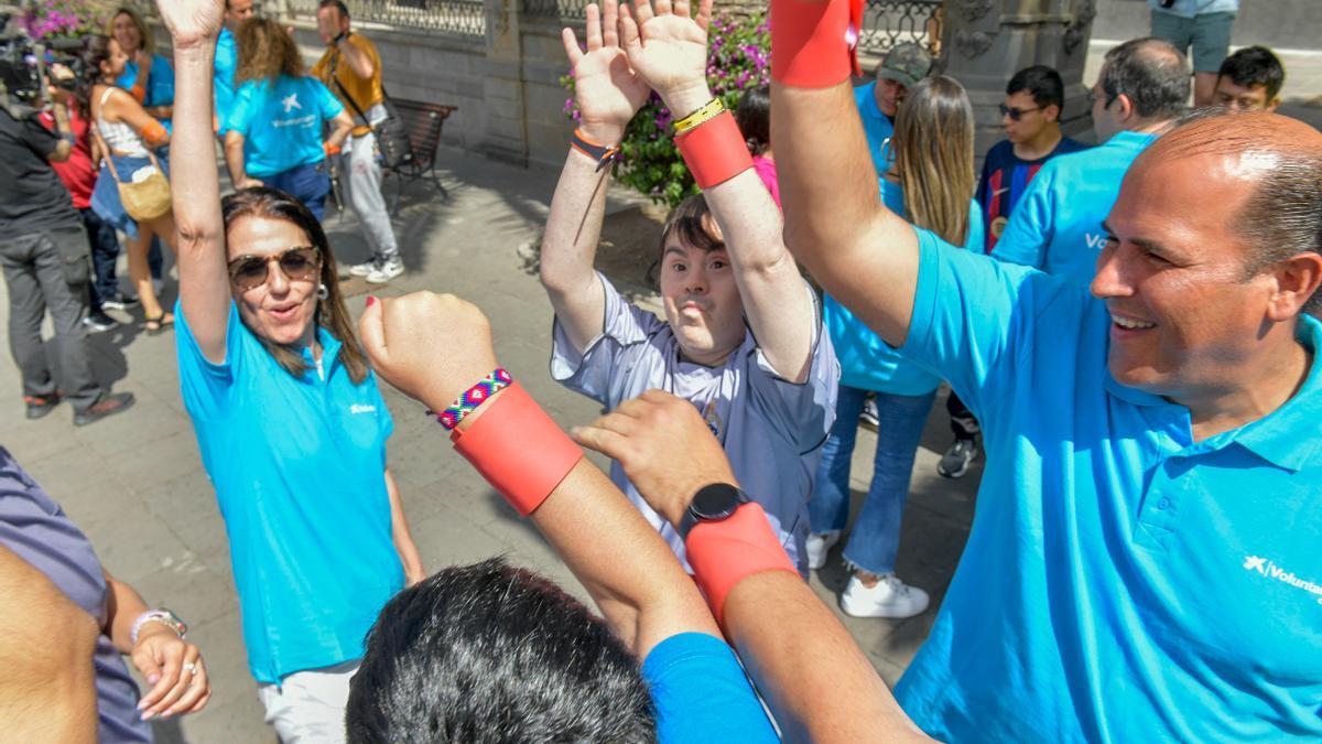 Carrera de orientación en Vegueta organizada por La Caixa y Adepsi