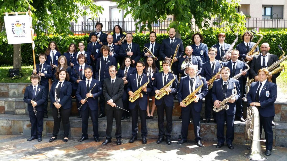 Integrantes de la Banda de Música de Cangas del Narcea.