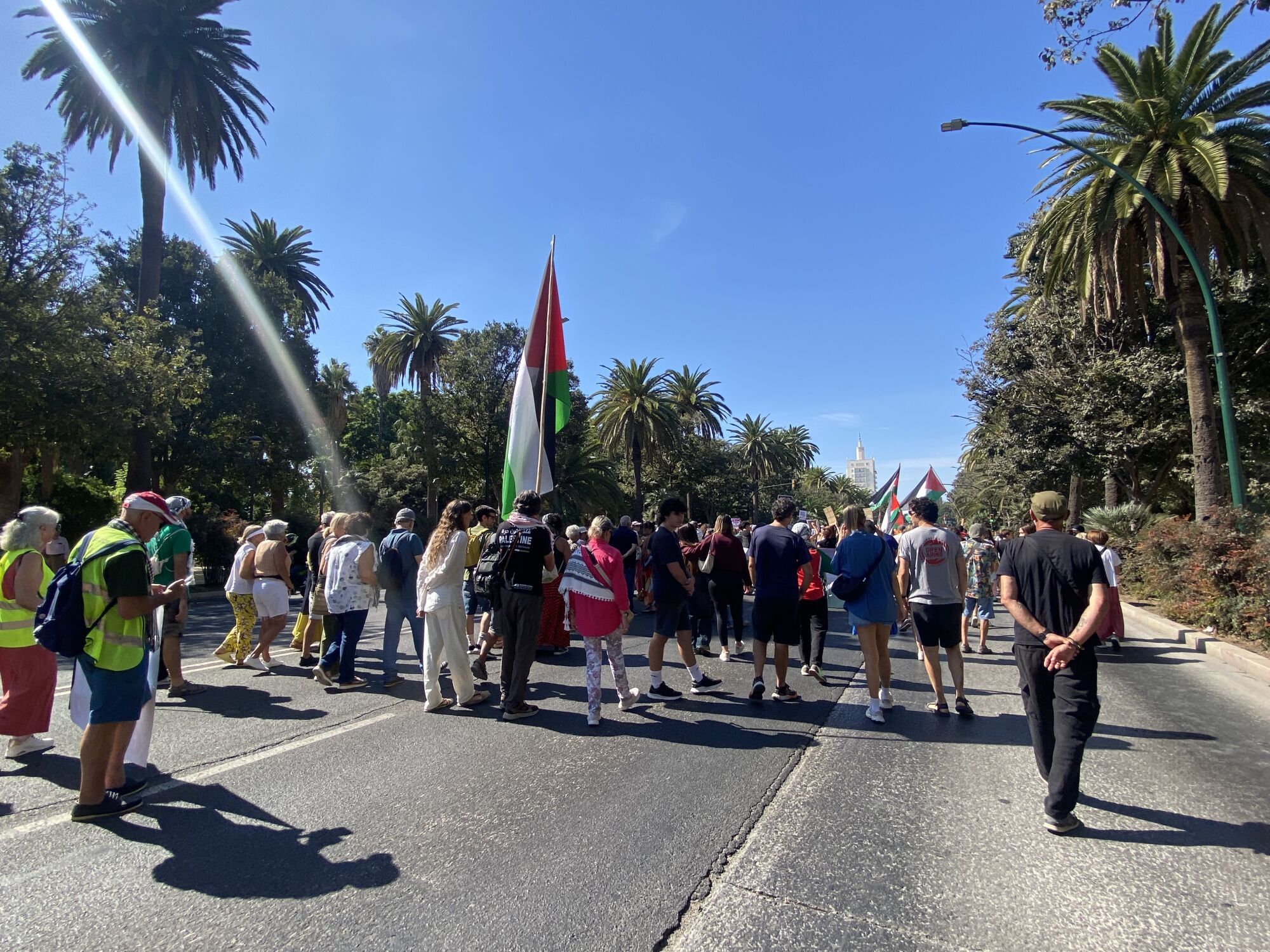 Manifestación en Málaga en favor del pueblo palestino