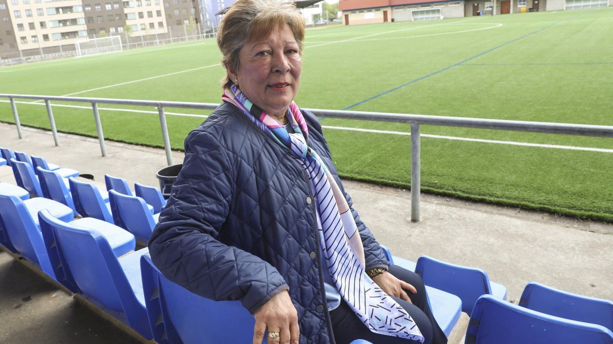 María Luisa Urbaneja, presidenta del club de fútbol San Juan de La Carisa