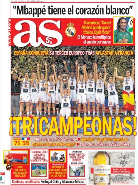 Portadas lunes 26 de junio de 2017