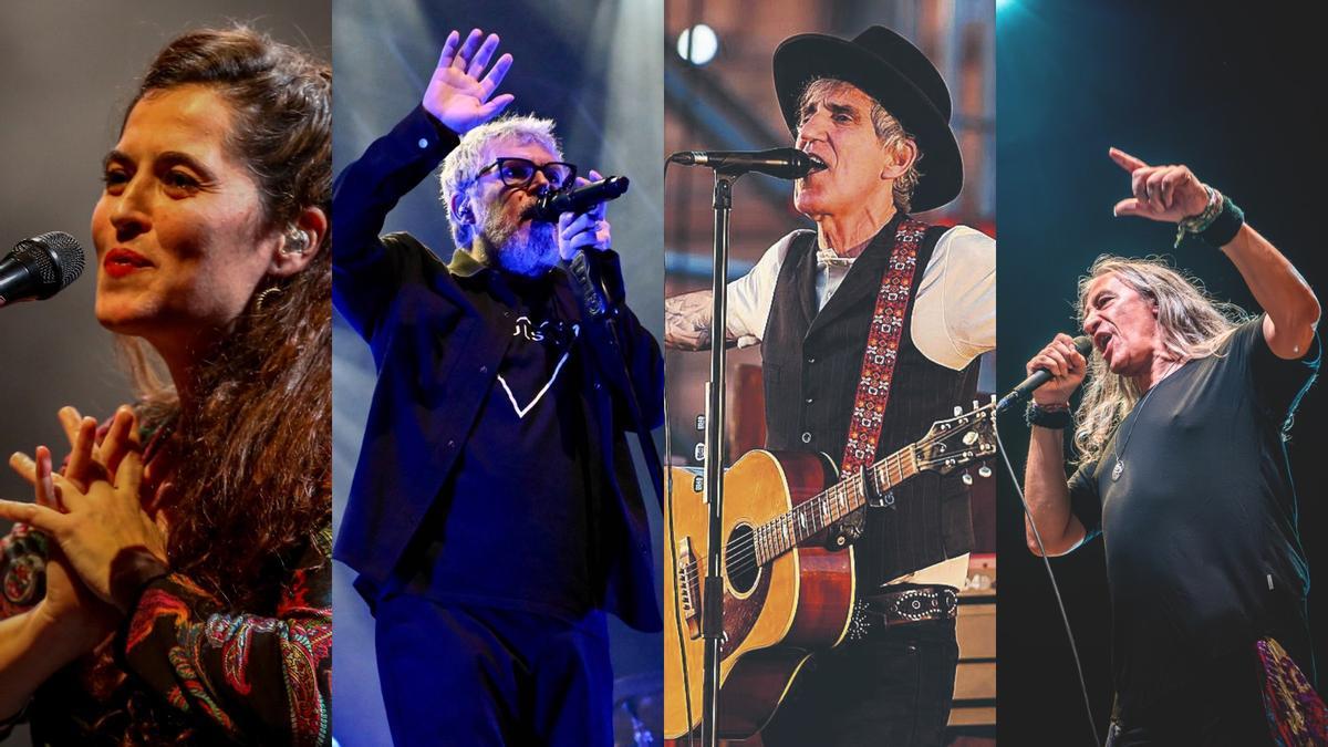 De izquierda a derecha, Sílvia Pérez Cruz, Iván Ferreiro, Mikel Erentxun y Sopa de Cabra.