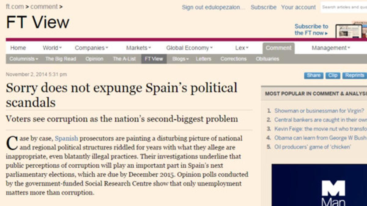 El editorial del Financial Times.