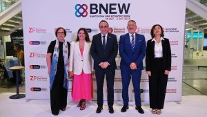 L’acte inaugural de la Barcelona New Economy Week (BNEW 2025) ha comptat amb la participació del president del Parlament de Catalunya, Josep Rull; el conseller d’Empresa i Treball de la Generalitat de Catalunya, Miquel Sámper; la tinenta d’alcaldia de l’Ajuntament de Barcelona, Raquel Gil; i la directora general del CZFB, Blanca Sorigué.