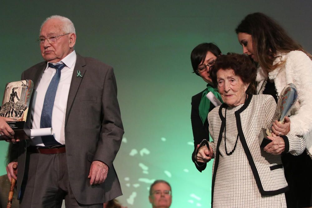 Marcos Fajardo, Miguel Ángel Catalina, María del Carmen Navas, Salvador Guzmán, Amparo Gallardo, Belén Cuesta, y en el apartado de empresas e instituciones, los servicios informativos de Canal Sur en Málaga, la Federación de Mujeres de la Comarca Nororiental de Málaga, el IES Guadalmedina y La Curruca, una panadería en Coín, los premiados.