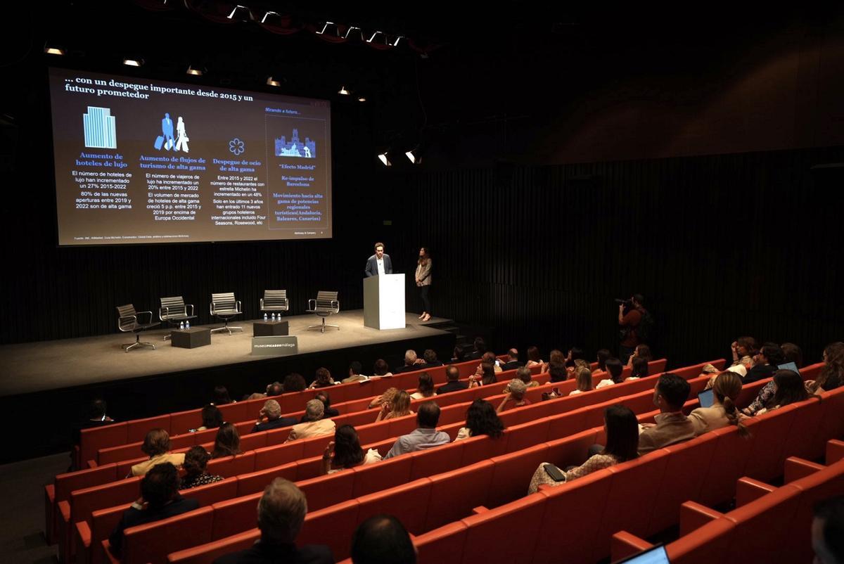 La presentación del informe se ha realizado en el auditorio del Museo Picasso de Málaga.