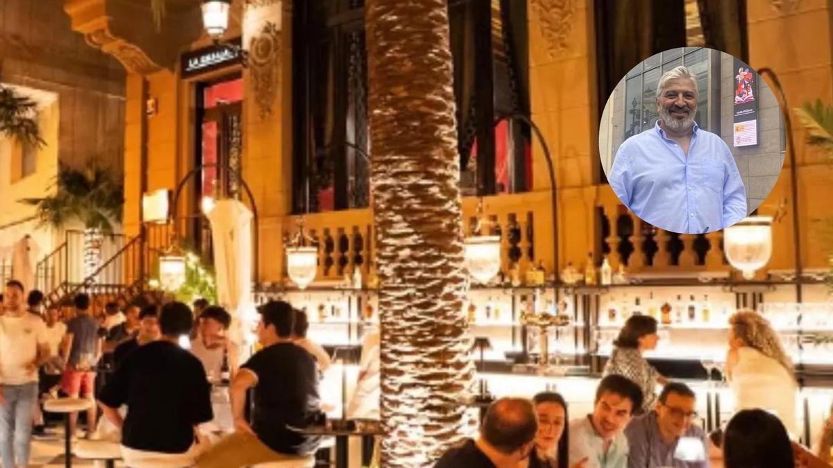 Montaje  fotográfico del restaurante La Embajada de Zaragoza y Nayim