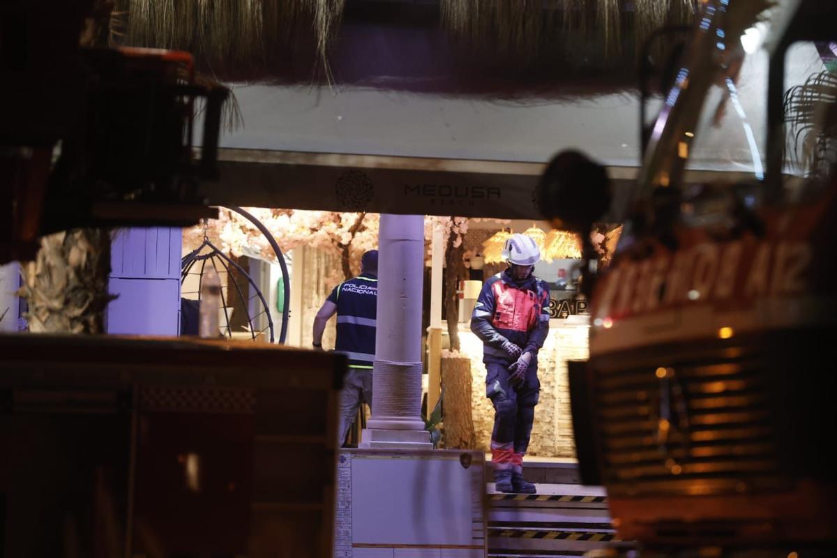 Derrumbe de un edificio en Playa de Palma