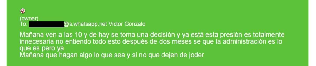 Pantallazo sumario Koldo. Conversación víspera reunión rescate de Air Europa