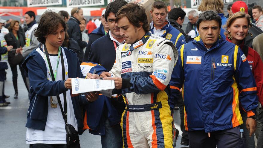 Fernando Alonso, en su etapa en Renault