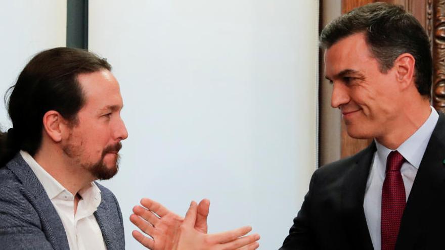 Una imagen de Iglesias y Sánchez.