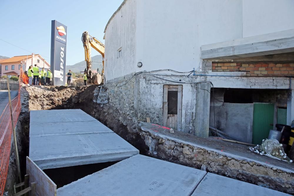 Desagüe gigante contra las riadas en Oia