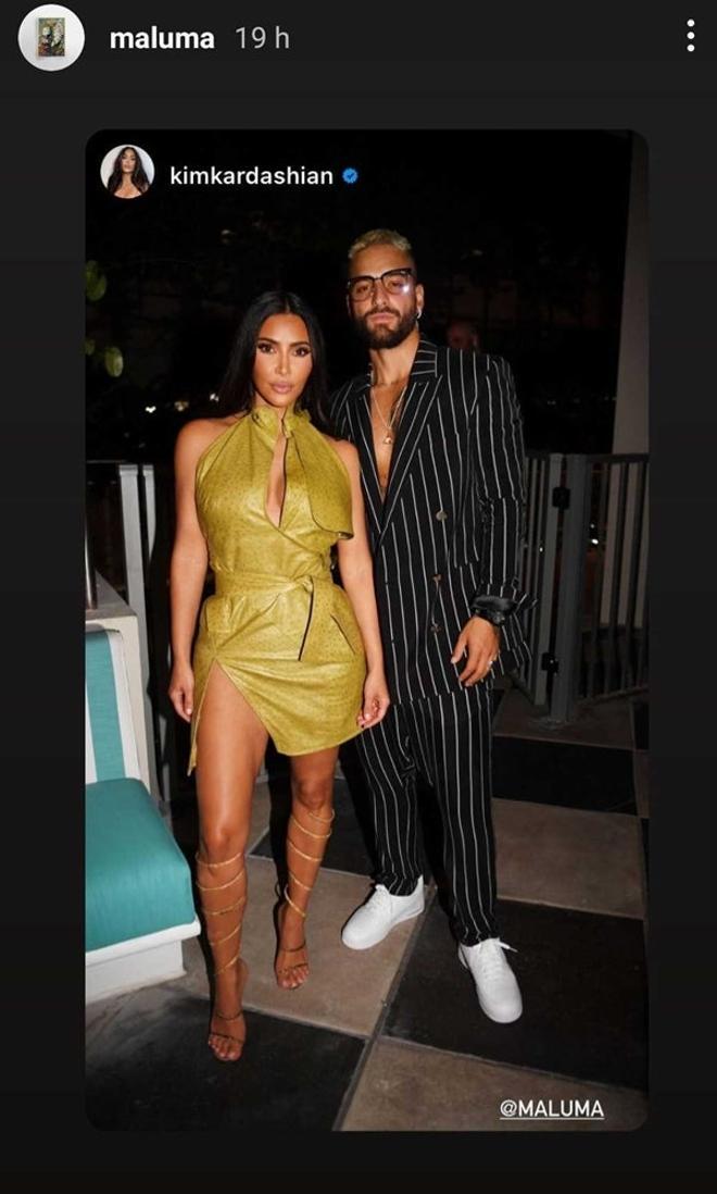 Kim Kardashian y Maluma, de fiesta