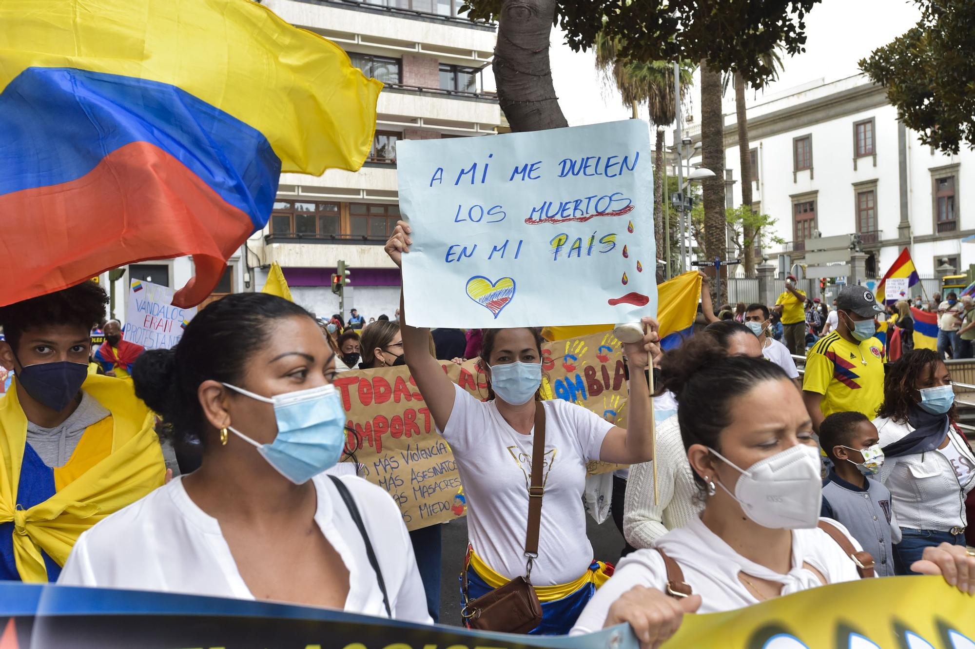 Manifestación por el respeto a los Derechos Humanos en Colombia