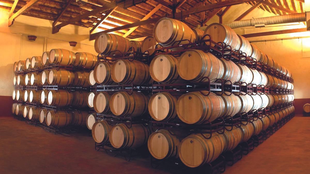 Sala de Barricas de Bodega La Viña.