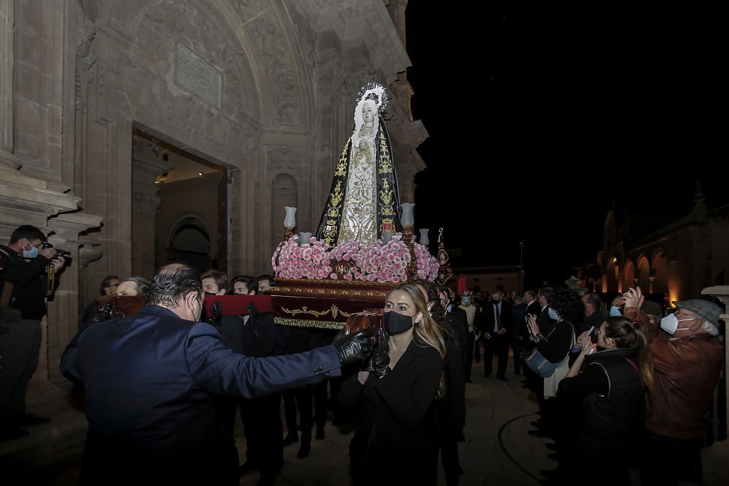 Semana Santa de Lorca 2022: Virgen de la Soledad del Paso Negro, iglesia y procesión