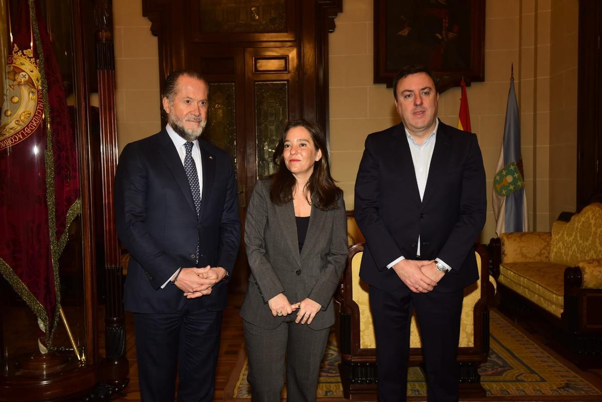 Comparecencia de Escotet e Inés Rey para anunciar la renuncia de A Coruña al Mundial 2030