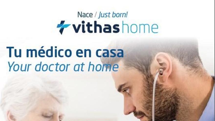 Cartel del nuevo servicio Vithas Home, del Hospital Vithas Santa Catalina.