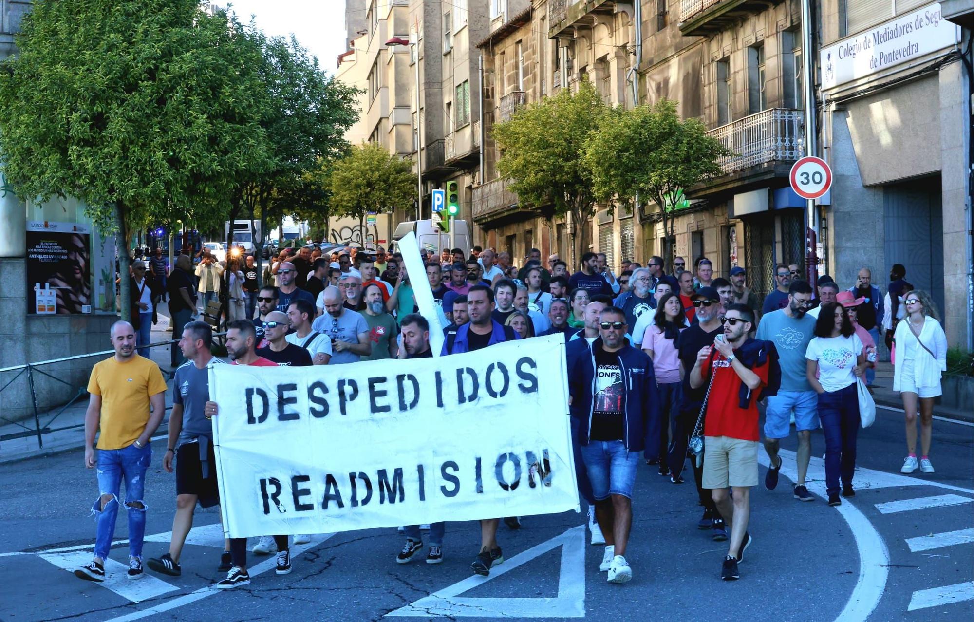 Manifestación de los trabajadores de Metalships