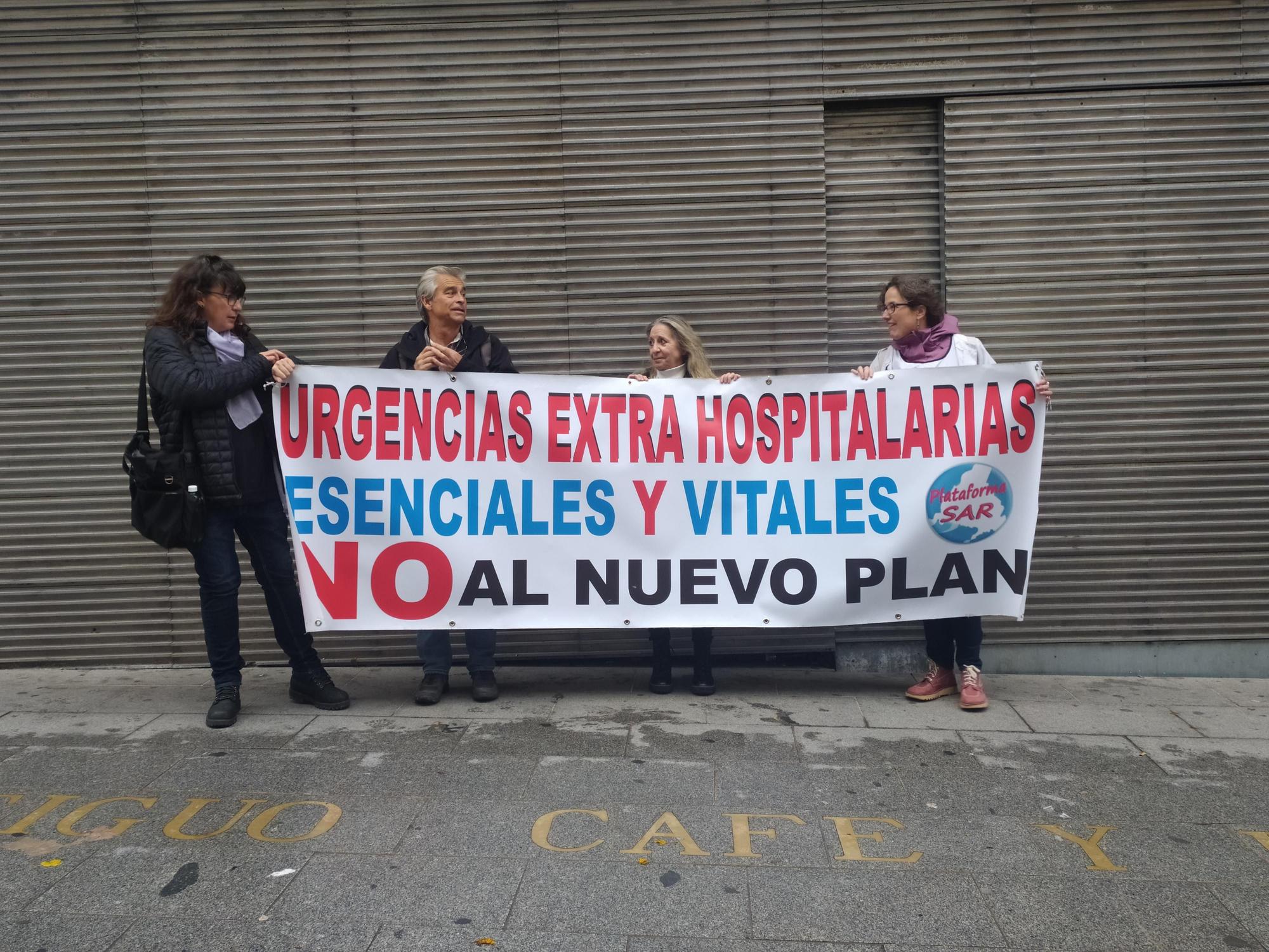 Protesta de médicos en Madrid.