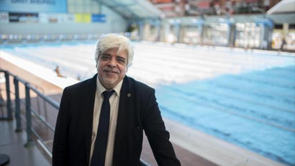 Oriol Rusca, en las instalaciones del Club Natació Sant Andreu.