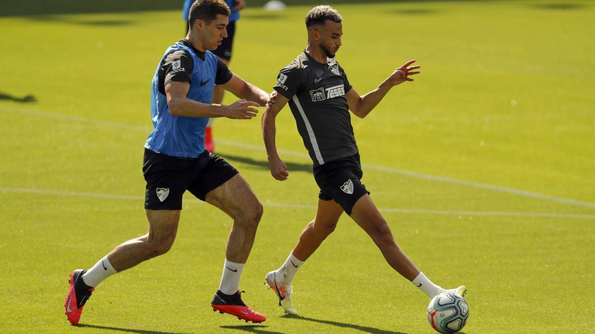 El canterano Hicham durante un entrenamiento