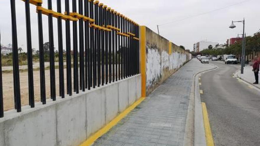 Las obras de separación del parque de Desembocadura, finalizadas.