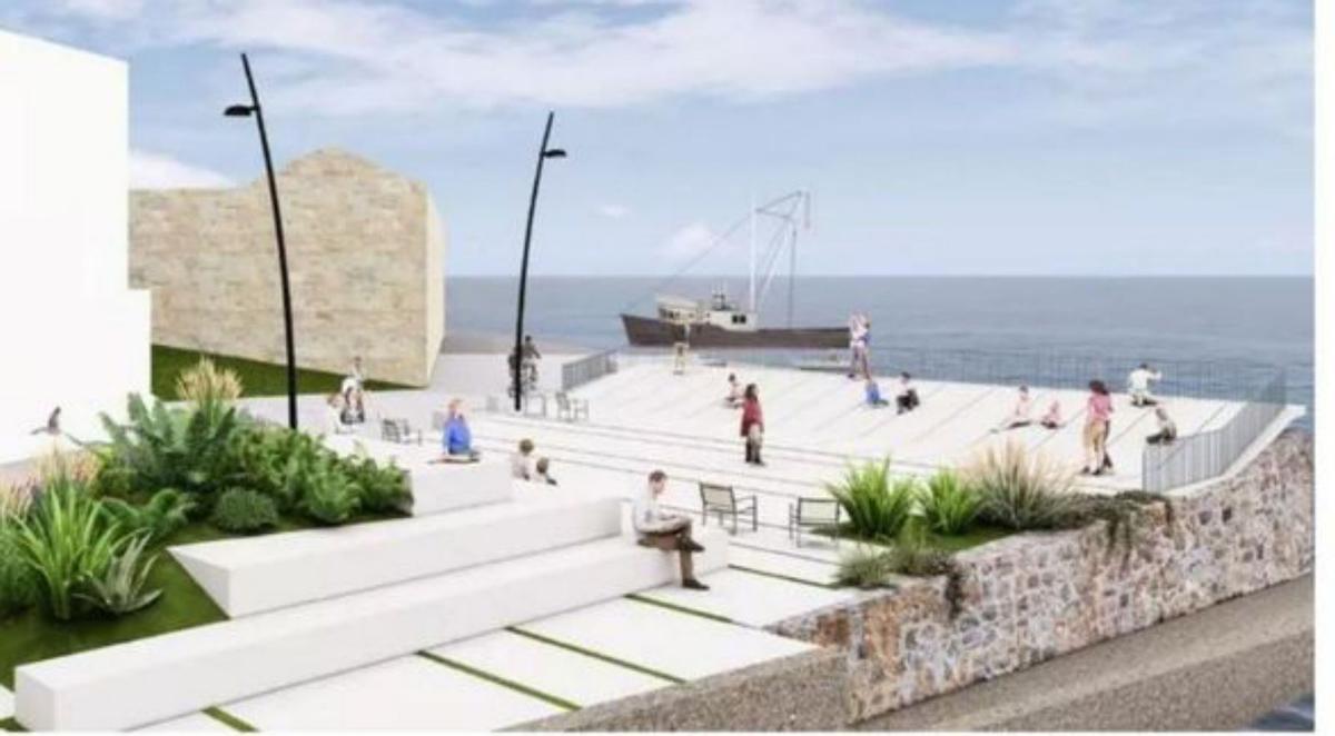 Infografía de la futura plaza en Arealonga (Chapela, Redondela)