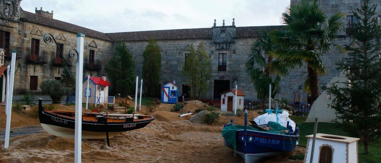 La Aldea do Nadal de Cambados incluye un homenaje al mundo del mar. |   // IÑAKI ABELLA