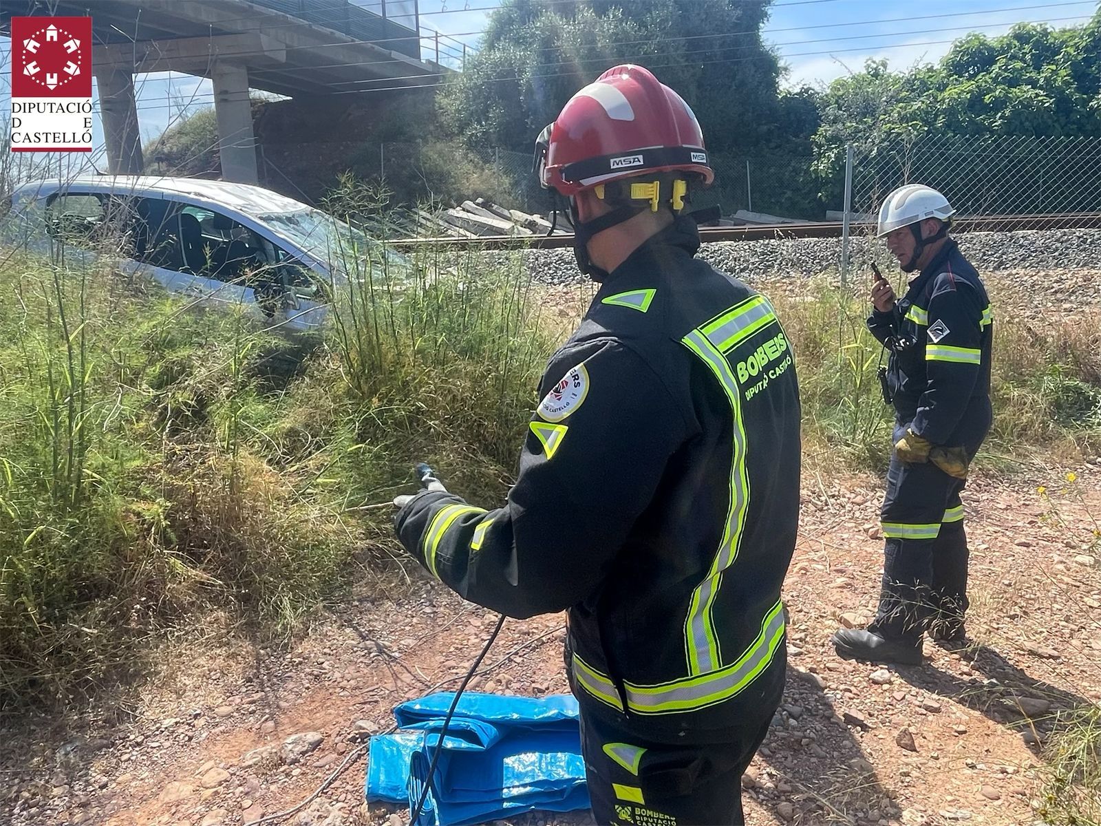 Un coche sufre un accidente en Nules