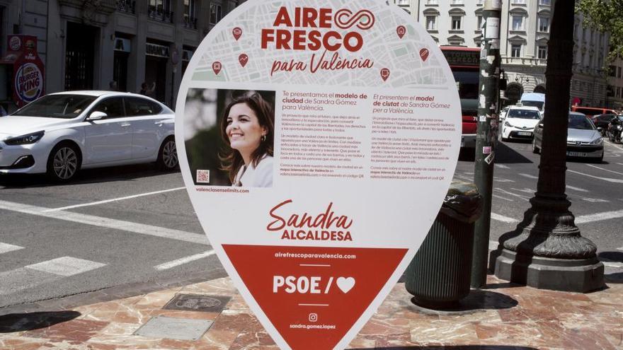 Fricción entre PSPV y Compromís por los rótulos de campaña de Sandra Gómez
