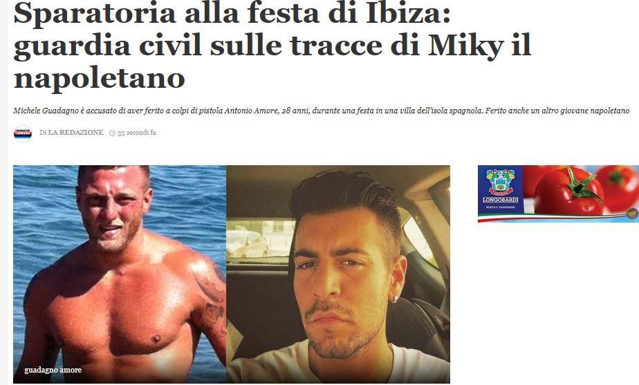 Noticia publicada en Cronache della Campania