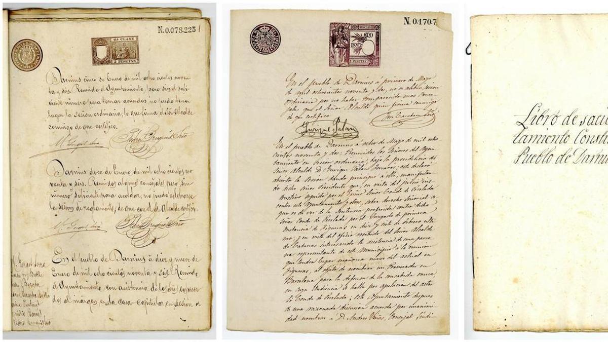 Alguns dels documents que ha digitalitzat l'Arxiu Comarcal de l'Alt Empordà.