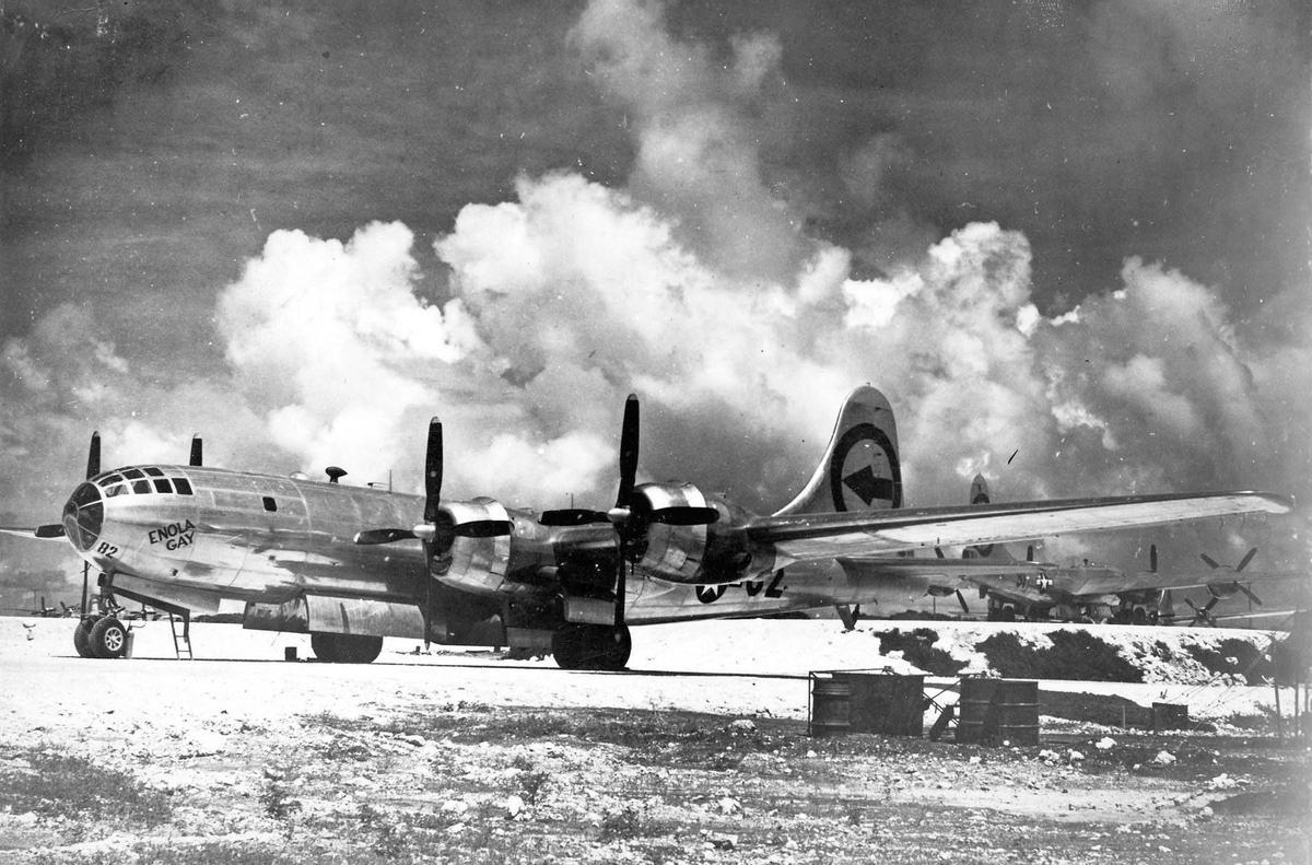 El Enola Gay, el bombardero que lanzó la bomba atómica sobre Hiroshima.