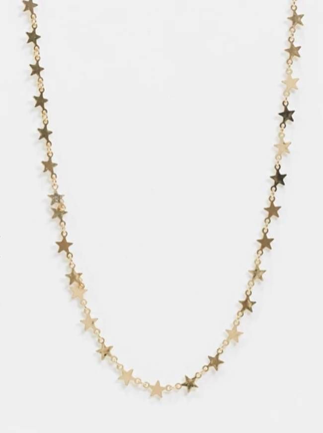 Collar dorado con diseño de estrellas de ASOS DESIGN Curve