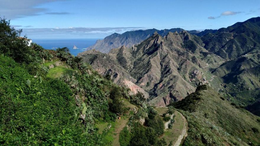 Imagen del sendero a Afur por Las Carboneras, en el macizo de Anaga. | | E. D.